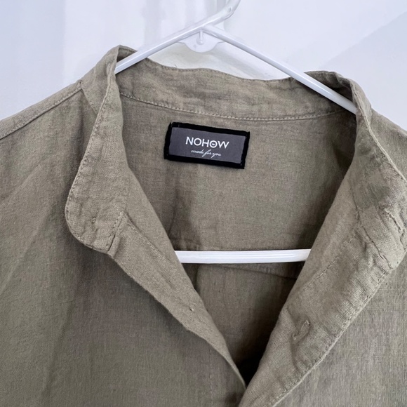 Nohow Green Casual Button Down Dress Shirt - Picture 4 of 4